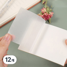 하이어데코 투명 점착 메모지 대형 7 x 9.7 cm, 반투명, 12개, 50매