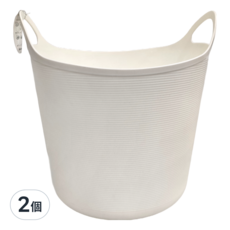 inomata 置物收納籃, 白色, 2個, L