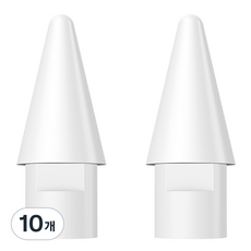 베이스어스 아이패드 스타일러스 터치펜슬 전용 팁스, 화이트, 10개