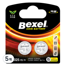 벡셀 코인 건전지 CR2025, 2개입, 5개