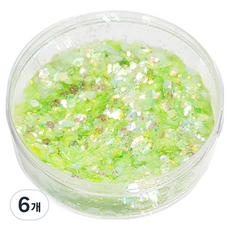 퍼니네일 화려한 샤인 네일 글리터 30g, 라이트그린, 6개
