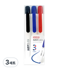 저스트클릭 보드마카 M 3색, 블랙,블루,레드, 3세트