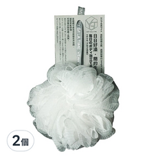 VGT VERY GALA TIME 簡約系列沐浴球 100% PE 環保塑料, 白色, 1個, 2個