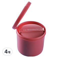 DeepTalk 水潤粉底液日常氣墊粉撲 7入 DT0776, 4個, 圓形粉紅