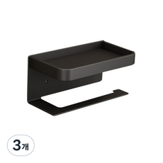 THE ZAKKA 現代免打孔衛生紙架 款式B FREE, 3個, 04黑色