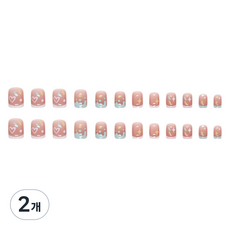 B2WIN 柔美漂亮美甲貼片, R590 多元青春, 2個