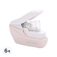 그린허그 심없는 안심 스테이플러, 핑크화이트, 6개