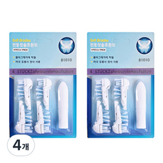 토비메모리 오랄비 크로스액션 파워 화이트닝 전동칫솔 호환 리필모 4p, B1010, 4개