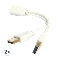 마하링크 USB 3.0 연장 Y 전원 케이블, 2개, 15cm