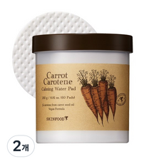 스킨푸드 캐롯 카로틴 카밍 워터 패드 250g, 60매입, 2개