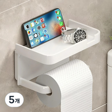 윤코 다용도 정리 휴지 수납 케이스, 화이트, 5개