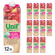 유니프 믹스 베리 주스, 1L, 12개