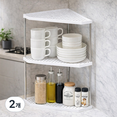 예은홈시스 모던 주방 욕실 다용도 수납랙, 화이트, 2개