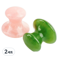 DIMIS 臉部輪廓刮痧 2件組, 2套, 粉紅蘑菇, 綠色蘑菇