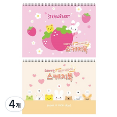 YOUNG ART 素描本 女童用 隨機出貨, 30張, 4個