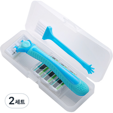 莉安貝爾 女性用除毛刀 + 3入刀片組 藍色, 2個