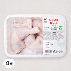 목우촌 무항생제 인증 닭통다리 (냉장), 500g, 4팩