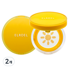 엘로엘 팡팡 옐로우 선쿠션 플러스 SPF 50+PA++++, 15g, 2개