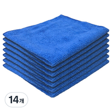 World Clean 高級經編超細纖維抹布 藍色, 14個