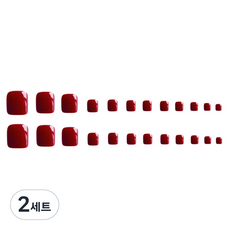 漂亮足部美甲貼片組, 2個, 緋紅色 1