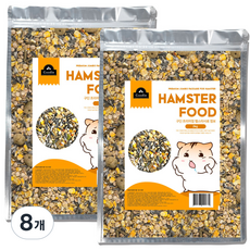 구딘 프리미엄 햄스터사료 점보, 2kg, 8개