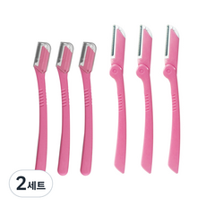 Darkness Point修眉刀 20mm*3入+28mm*3入組, 粉色, 2組
