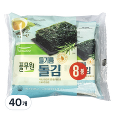 풀무원 미니 들기름 돌김 도시락김, 2g, 40개