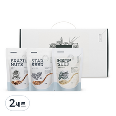 착한습관 견과 3종 알찬선물 브라질너트 + 사차인치 + 햄프씨드, 2세트