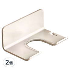 懶角落 浴室壁掛吹風機架 60 x 13 x 10cm,白色,2個