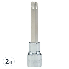 SATA 長型星形起子套筒 100mm T-50 25107, 2個