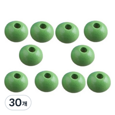 마다꾸미 우드비즈 DIY공예 나무구슬 12mm, 그린, 30개