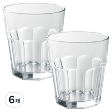 리빙메이트 트라이탄 팔각 물컵 270ml, 투명, 6개
