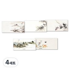 YANGJISA The Special 禮品零用錢信封 風俗畫 橫式 5入組, 混合顏色, 4套