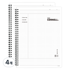 Pinkfoot 透明PP封面Cornell網格筆記本, 4本, 混色
