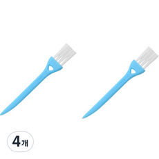 圓拳刮鬍刀縫隙灰塵迷你清潔刷 藍色 + 白色, 1入, 4個