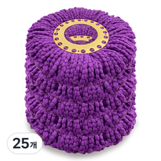 CHUNGSON 手壓旋轉拖把專用紫色拖布, 25個