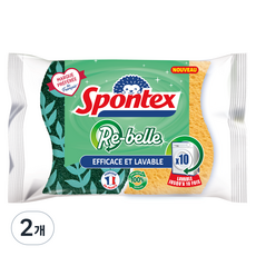 스폰텍스 RE BELLE 감성 디자인 스크럽 스펀지, 2개, 2개입