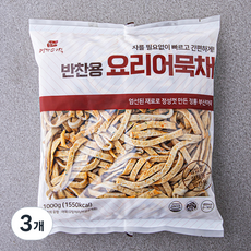 영자어묵 반찬용 요리 어묵채, 1kg, 3개