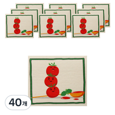 루비코코 홈카페 일러스트 리필 해동지 뽑아쓰는 키친타올 해피 과일 1, 40개, 1개입