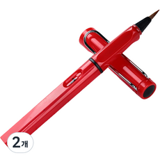 Dasababa初學者用攜帶型毛筆 透明紅, 字跡長度14cm, 2個