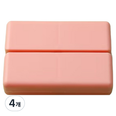 리치쌀봉 편리한 요일별약통 케이스 7칸 핑크 10 x 7 x 2.5 cm, 4개