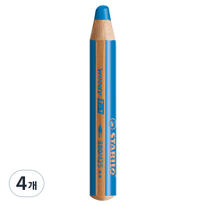STABILO 思筆樂 Woody 3合1色鉛筆 425 藍色, 4個, 1色
