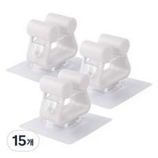모나코올리브 무타공 다용도 이지 밀대 걸이, 화이트, 15개