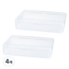 Dodorich 堅固耐用氣墊粉撲盒 長方形, 透明, 4個