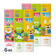 뽀로로 저불소 치약 3종 세트, 50g, 6세트