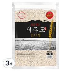 해풍맞은 국산 제주도 찰보리쌀, 1kg, 3개