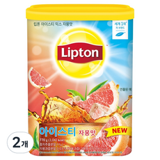 Lipton 立頓 冰茶沖泡粉隨身包 葡萄柚風味, 770g, 1罐, 2罐