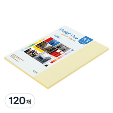 종이문화 프린트프로 칼라복사지 120g No 01 레몬, A3, 120개