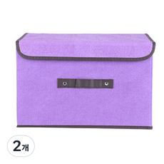 어썸보따리 대용량 접이식 패브릭 리빙박스, 연보라, 2개