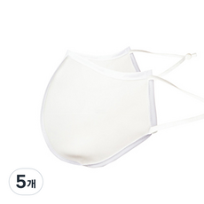 주누하우스 물놀이 워터 마스크 S, 1매, 5개, 화이트